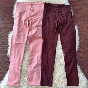 2 girls size L(10/12) GO-DRY brushed interior high-rise 7/8 ankle leggings